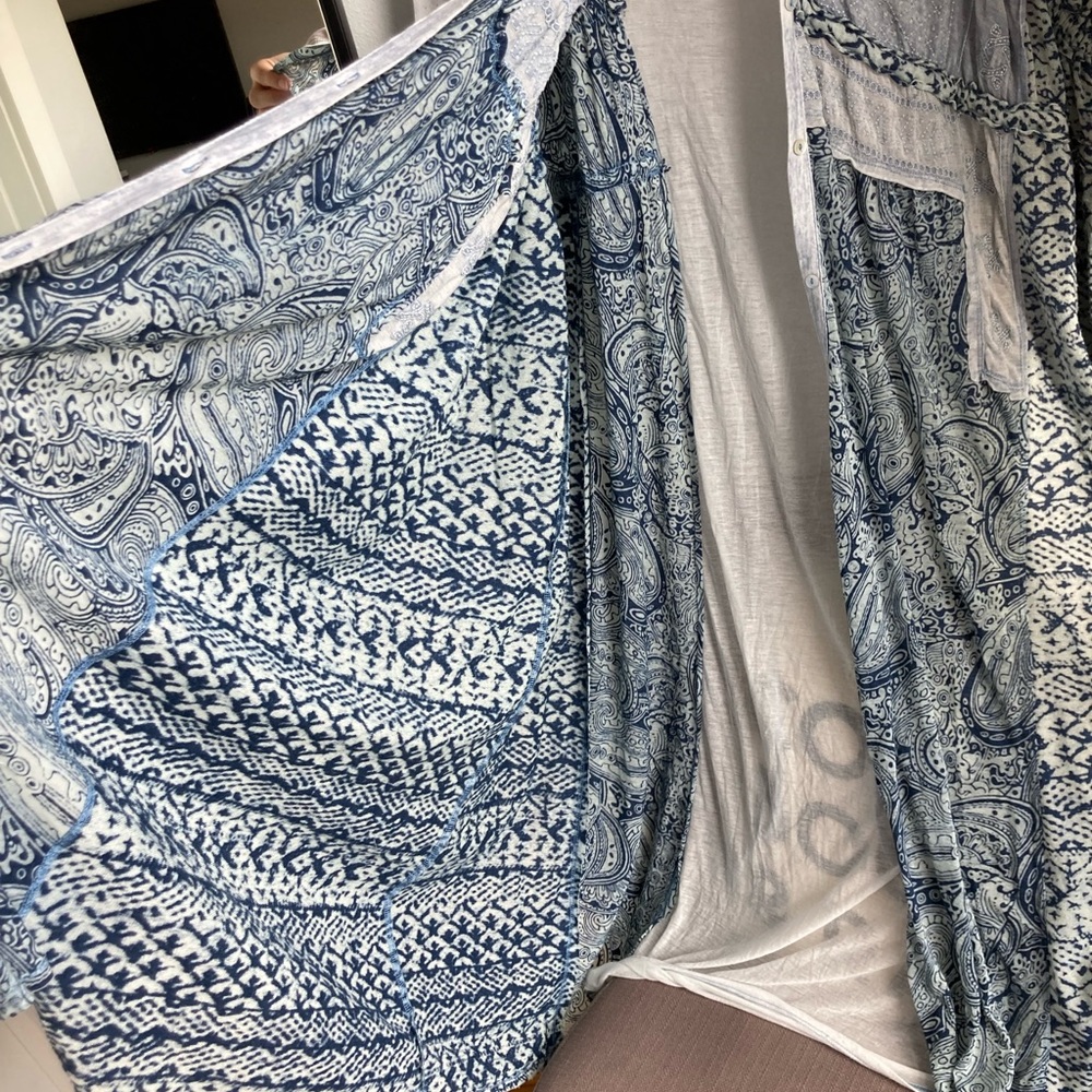 Free People Oh My Mix Print Long Sleeve Maxi Dress M - Picture 8 of 14